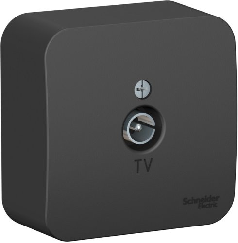 Розетка TV Коннектор накладная Systeme Electric Blanca 1-м. антрацит картинка